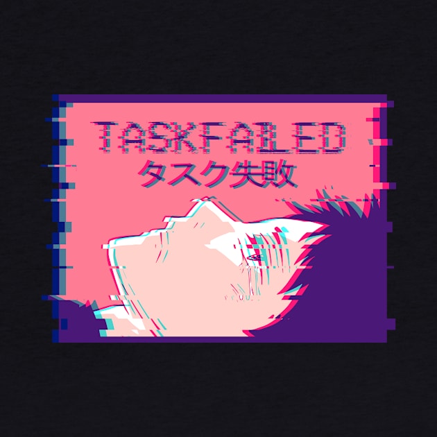 Task Failed Sad Anime Boy Vaporwave Otaku Weeb by Alex21